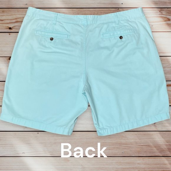 Faded Glory Pastel Turquoise Mens Flat Front Twill Shorts Size‎ 46 - Picture 6 of 8